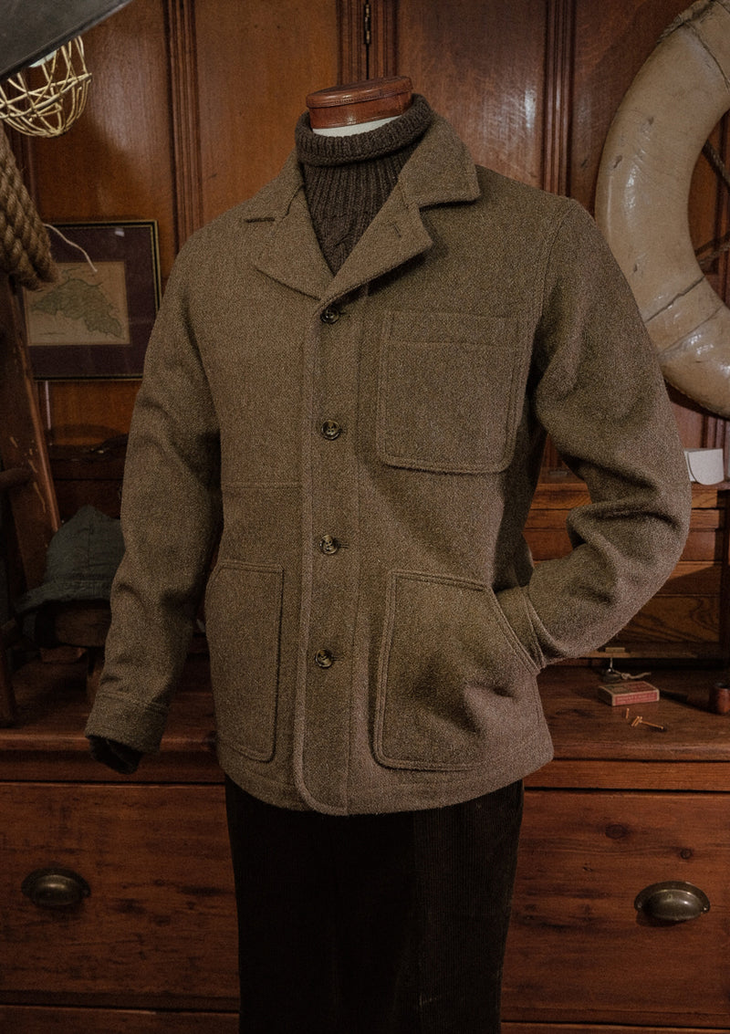 Chore Pure Wool Jacket - Dark Moss Green