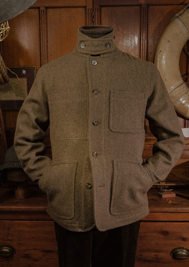 Chore Pure Wool Jacket - Dark Moss Green