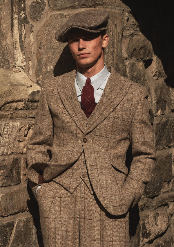 Brockman Harris Tweed Jacket - Light Grey & Cinnamon Check