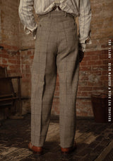 The Brockman 3 Piece Suit - Light Grey & Cinnamon Check