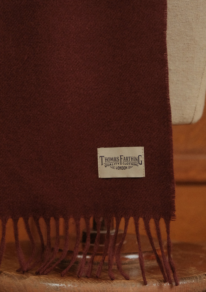 Merino Wool Scarf - Merlot