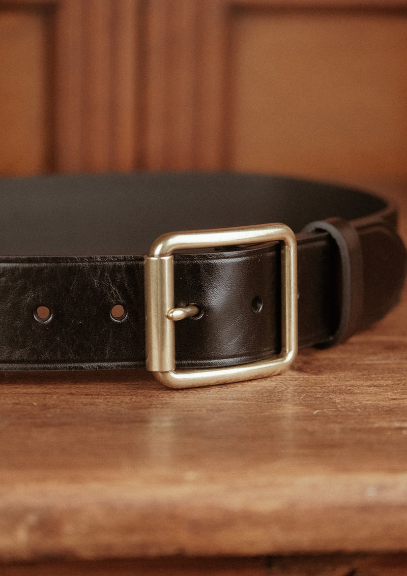 Saddle Leather Classic Belt - Black