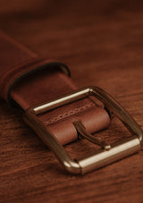 Saddle Leather Classic Belt - Brown