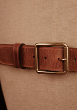 Saddle Leather Classic Belt - Brown