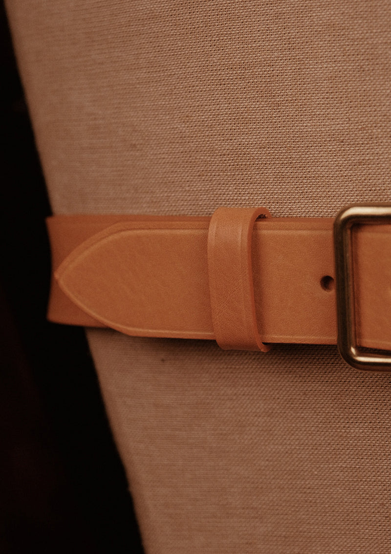 Saddle Leather Classic Belt - Light Tan