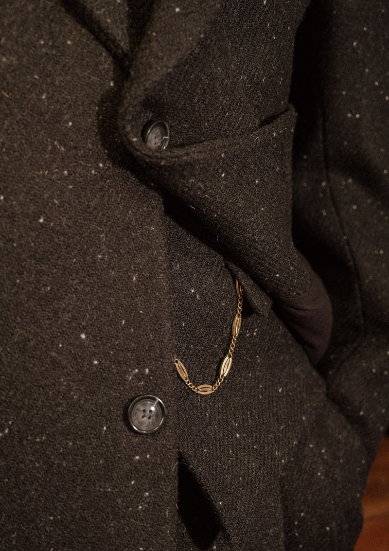 Coleman Harris Tweed Jacket - Black w/ White Fleck