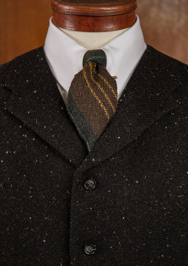 Coleman Harris Tweed Waistcoat - Black w/ White Fleck