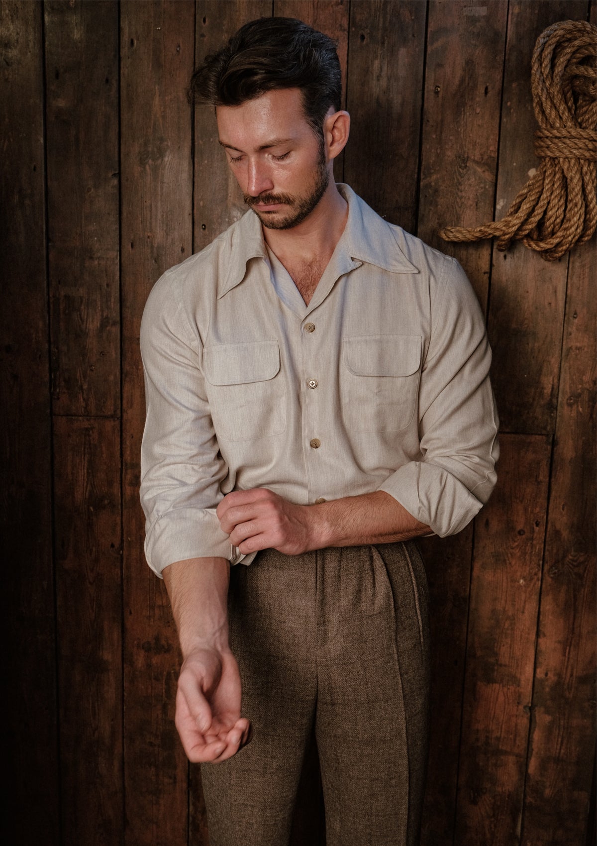 Connell Pure Brushed Cotton Board Shirt - Ropework