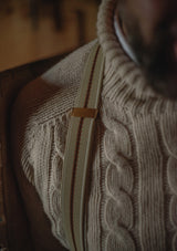Anderson Cable Knit Super-soft Lambswool Sweater - Cream
