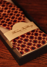 Cream Geometric Floral (Self-Tie) Bow Tie