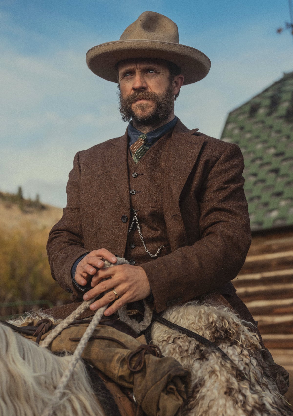 Lawson Open-Crown Fedora - Beige & Caramel