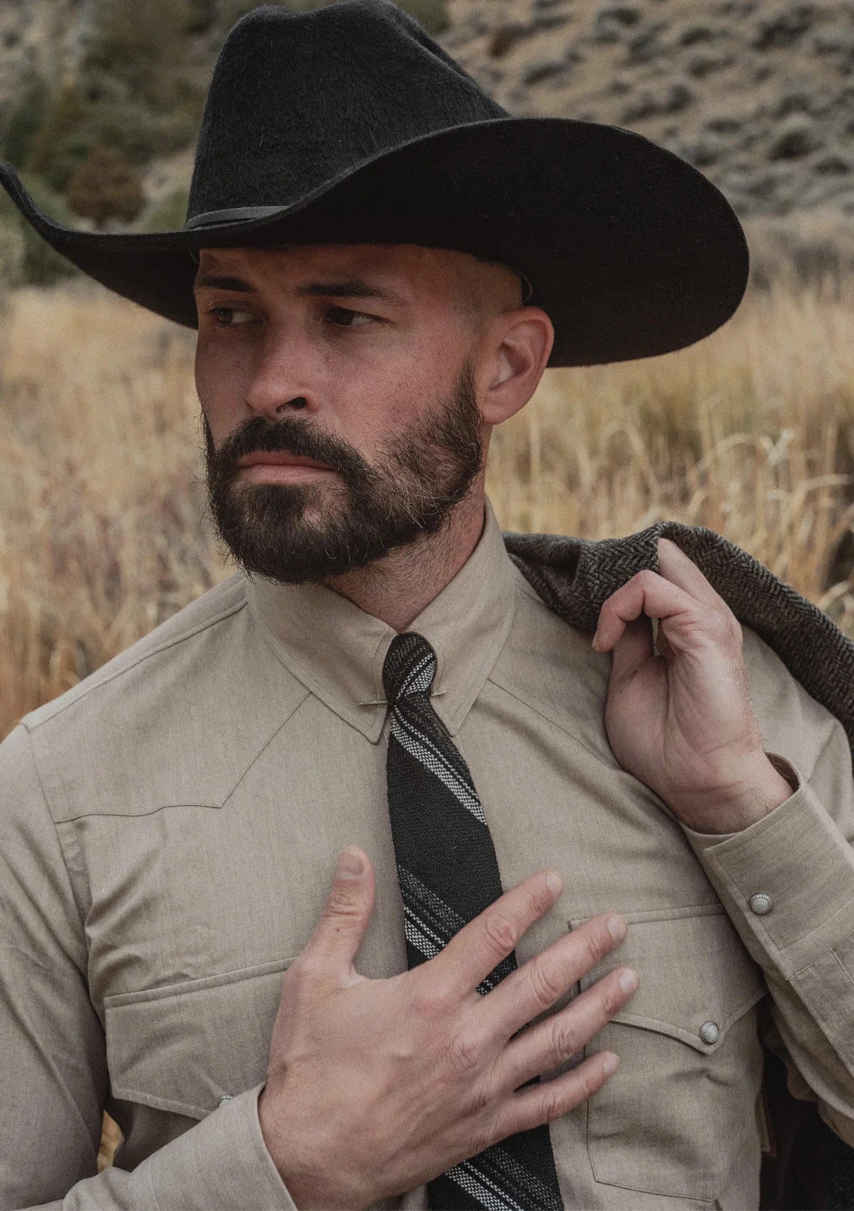 Classic Western Shirt - Soft Cream Denim