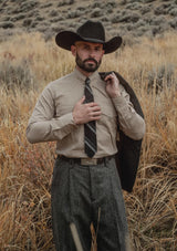 Classic Western Shirt - Soft Cream Denim