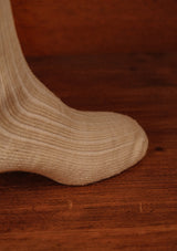 Classic Ribbed Socks - Cream