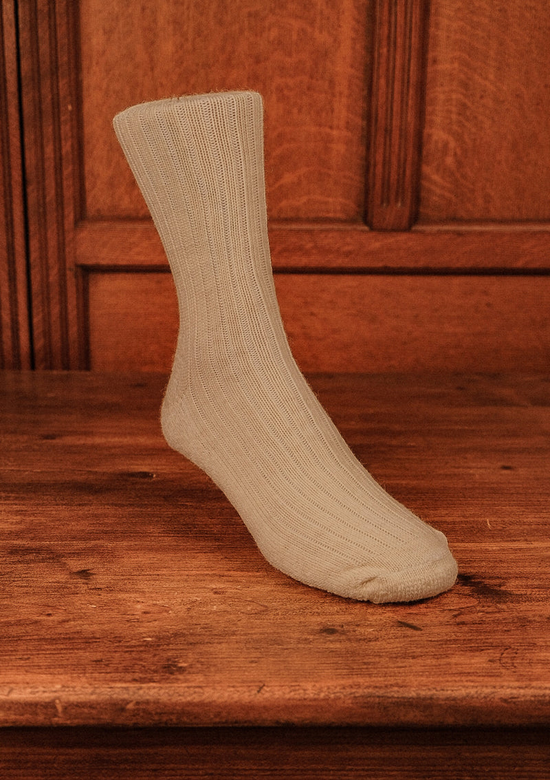 Classic Ribbed Socks - Cream