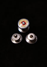 Original 1920's Red Rosette Snap Cufflinks