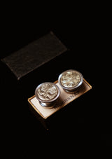 Original 1920's Floral Scroll Snap Cufflinks