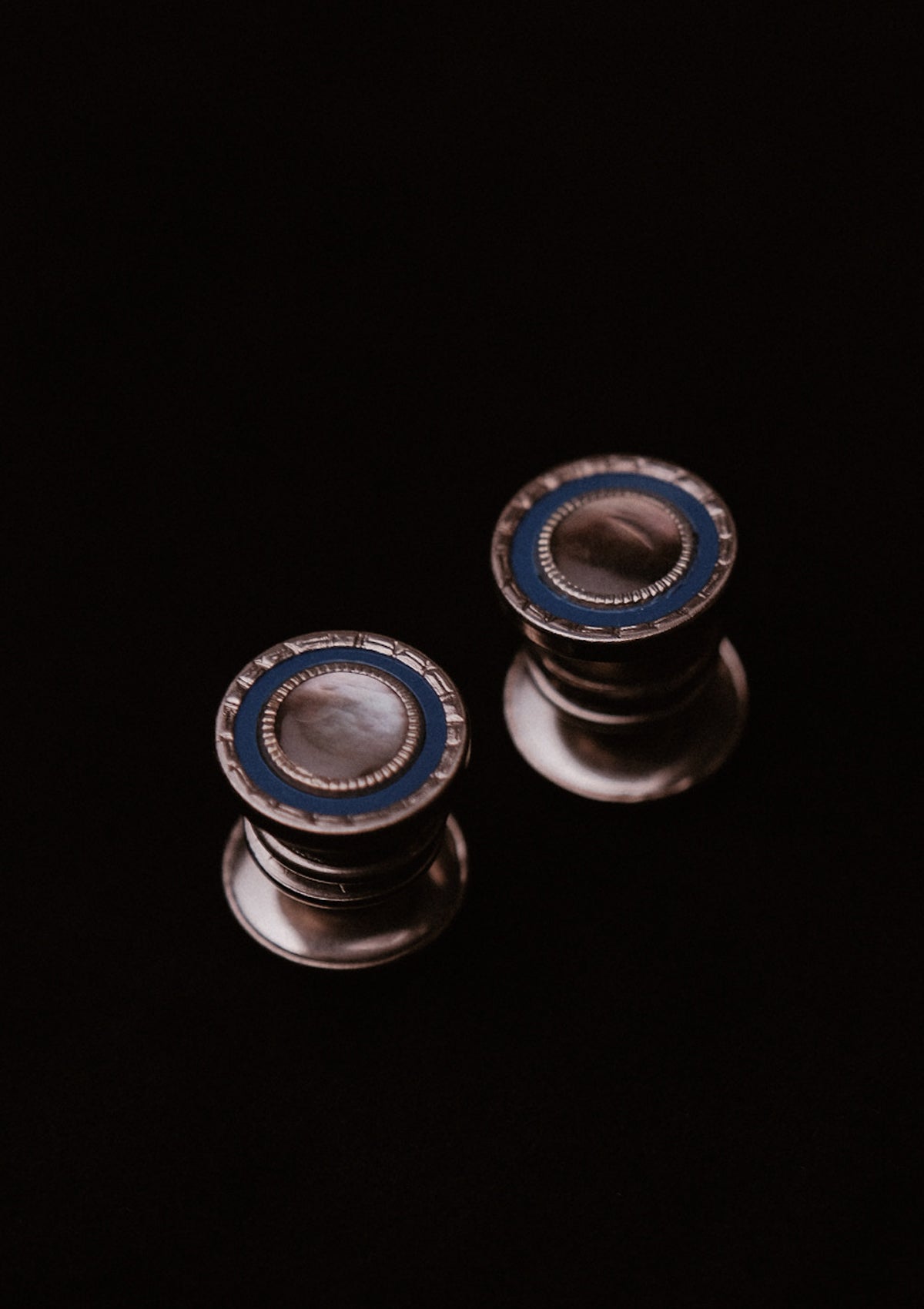 Original 1920's Snap Cufflinks with Mother Of Pearl