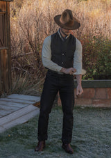 Rawlins Selvedge Denim Waistcoat - Farriers Black