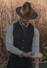 Rawlins Selvedge Denim Waistcoat - Farriers Black