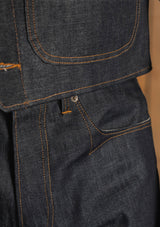 Rawlins Selvedge Denim Waistcoat - Indigo Blue