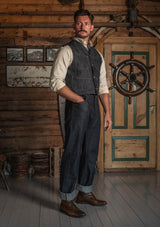 Rawlins Selvedge Denim Waistcoat - Indigo Blue