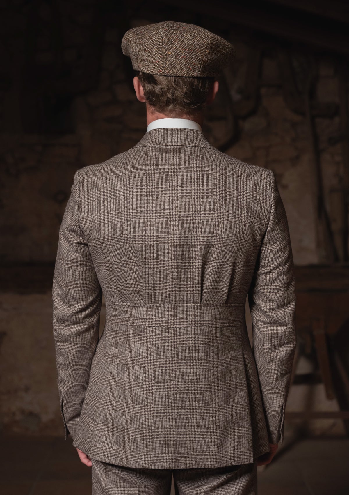 Emile Merino Wool Jacket - Dark Brown Prince of Wales