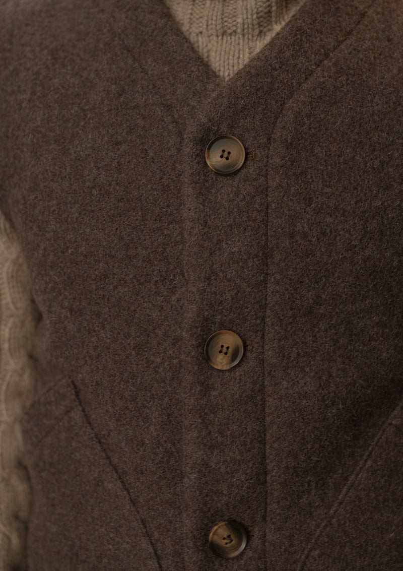 Pure Wool Vest - Hazel
