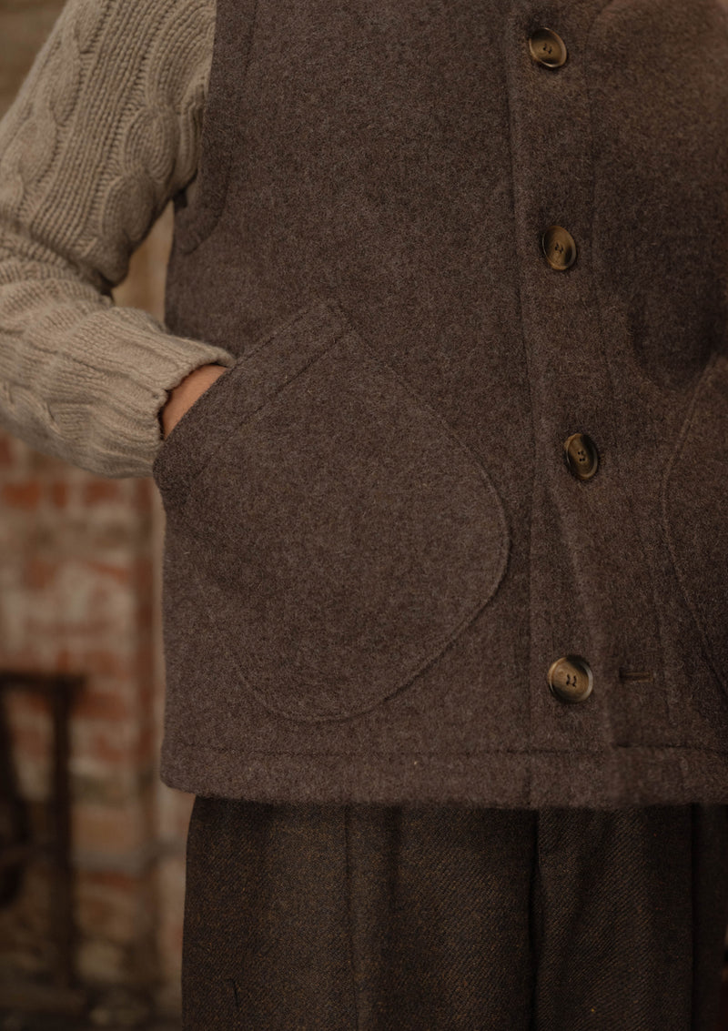 Pure Wool Vest - Hazel