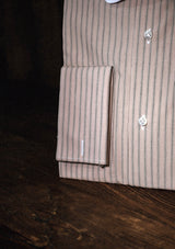 Club Collar Shirt in Japanese Cotton - Dusky Pink