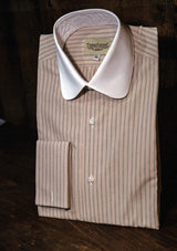 Club Collar Shirt in Japanese Cotton - Dusky Pink