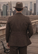Emile Merino Wool Jacket - Brown Micro Houndstooth