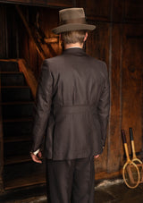 Emile Merino Wool Jacket - Tailor's Walnut Pinstripe