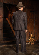 Emile Merino Wool Jacket - Tailor's Walnut Pinstripe