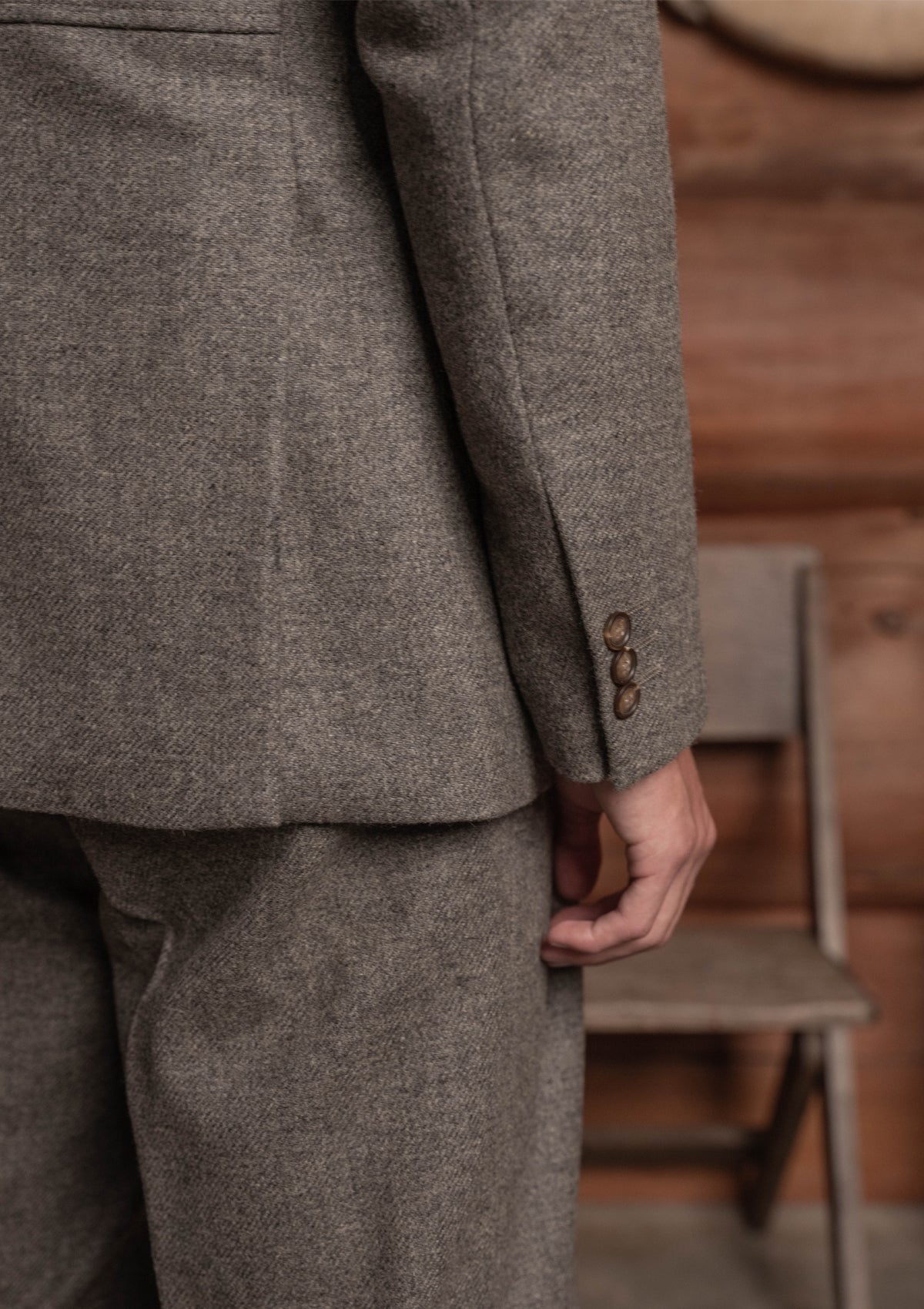 Emile Wool Flannel Jacket - Arctic Stone