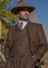 Emile Double Breasted Waistcoat - Saddleback Brown