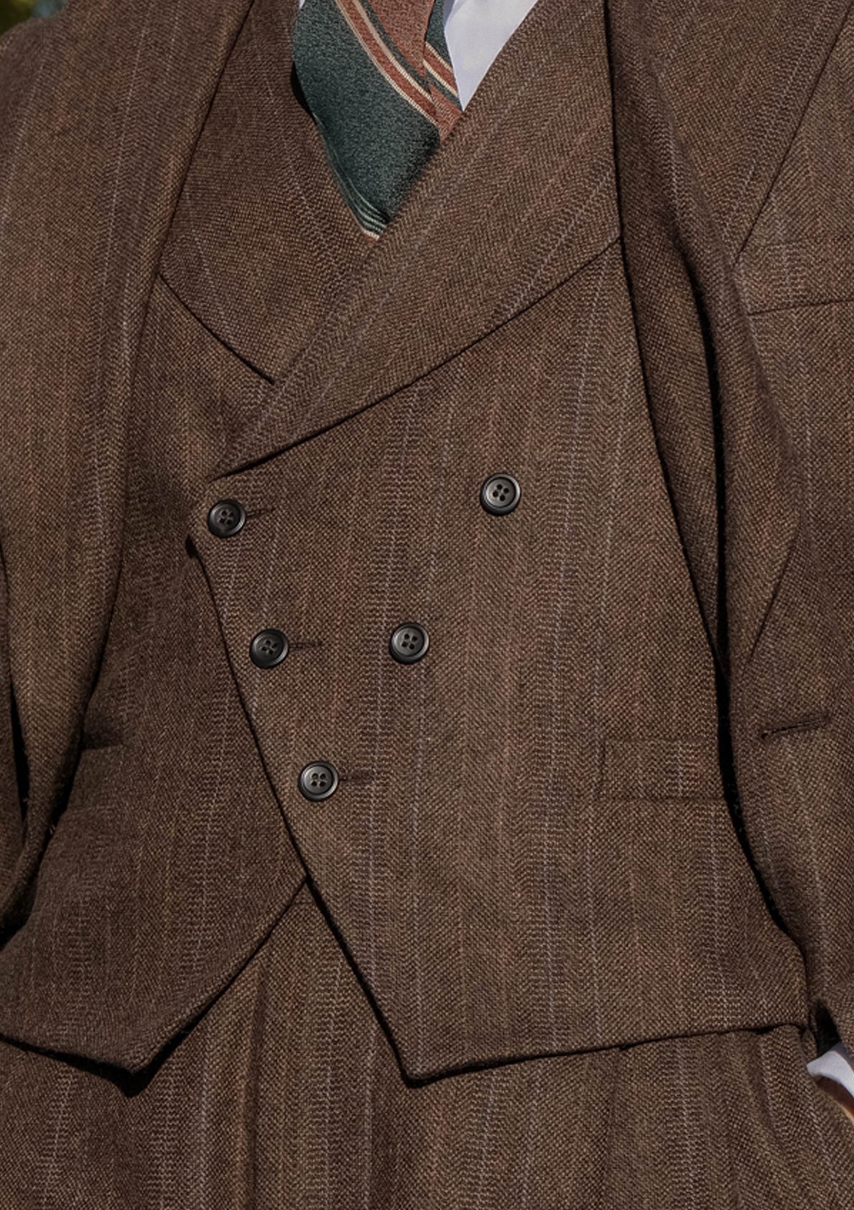Emile Double Breasted Waistcoat - Saddleback Brown