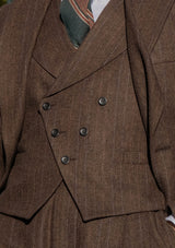 Emile Double Breasted Waistcoat - Saddleback Brown