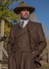 Emile Double Breasted Waistcoat - Saddleback Brown