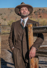 Emile Double Breasted Waistcoat - Saddleback Brown