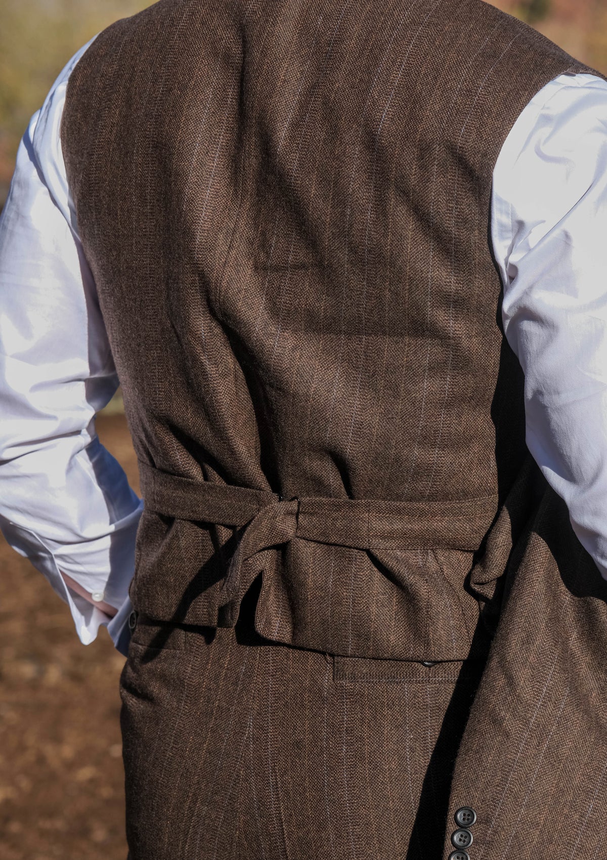 Emile Double Breasted Waistcoat - Saddleback Brown