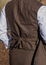 Emile Double Breasted Waistcoat - Saddleback Brown