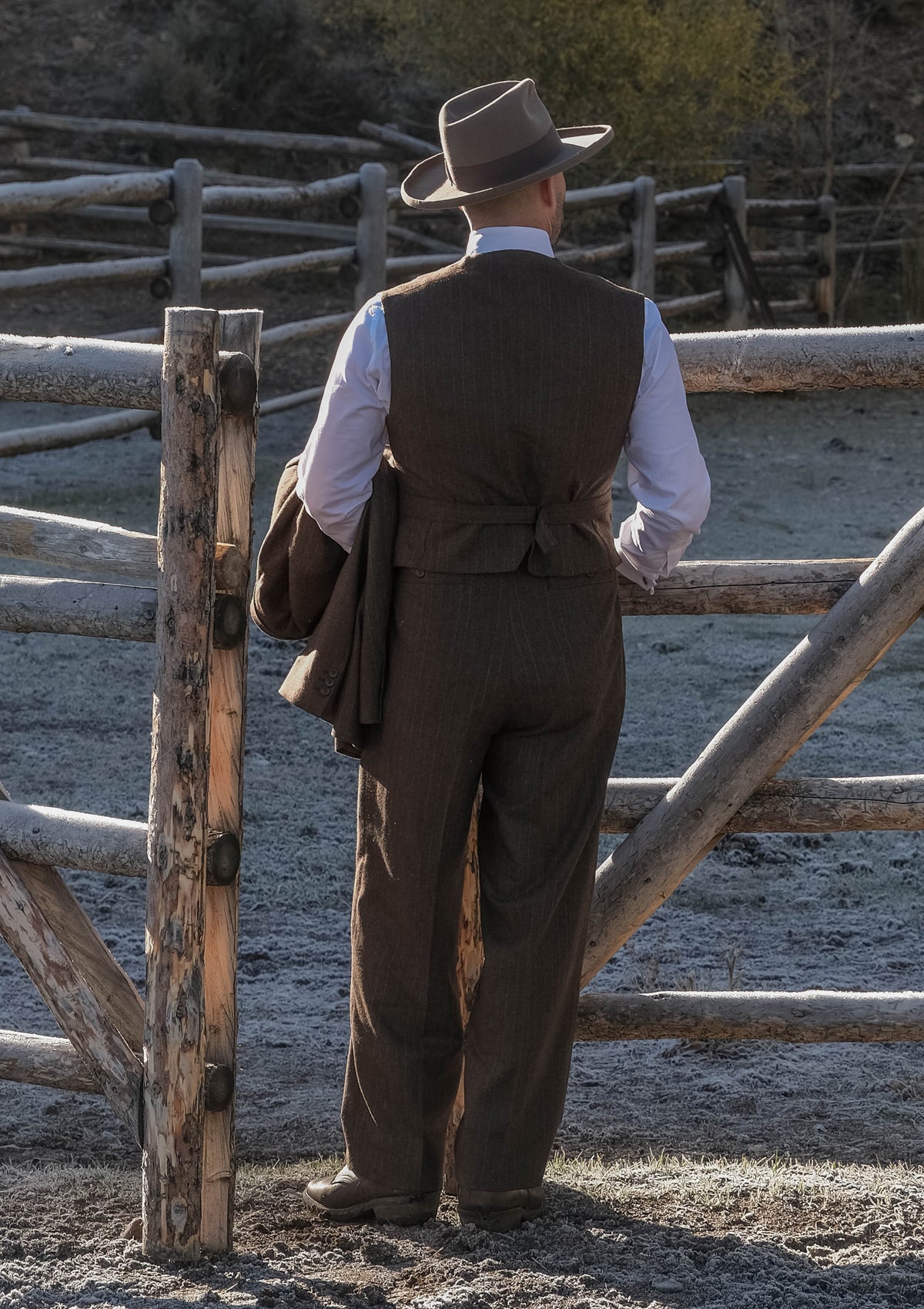 Emile Double Breasted Waistcoat - Saddleback Brown