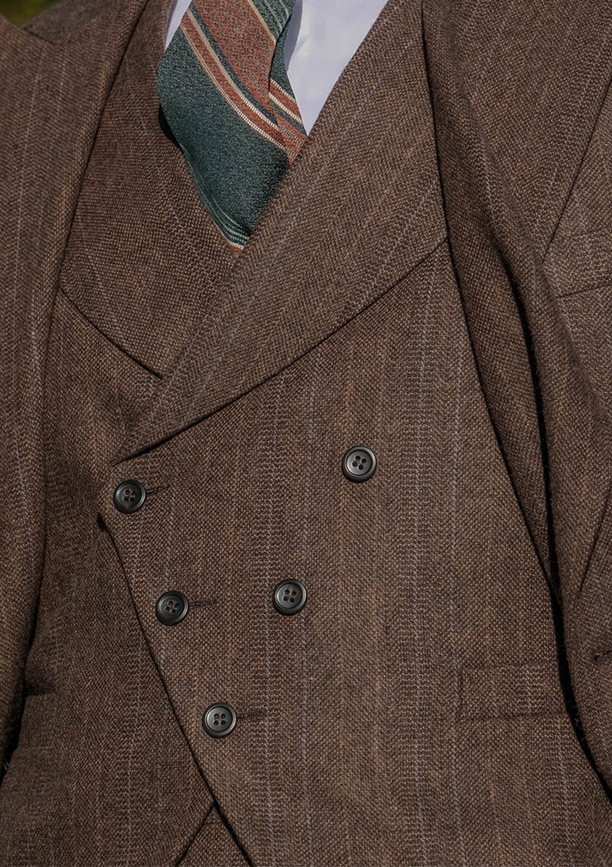 Emile Double Breasted Waistcoat - Saddleback Brown