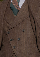 Emile Double Breasted Waistcoat - Saddleback Brown