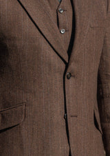 Emile Cropped Waistcoat - Saddleback Brown
