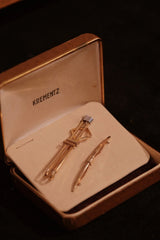 Equestrian Set 1920's Collar Bar & Tie Slide By Krementz
