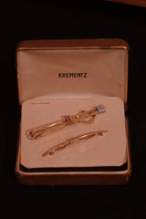Equestrian Set 1920's Collar Bar & Tie Slide By Krementz