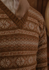 All-Over Fair Isle Lambswool Sweater - Pecan