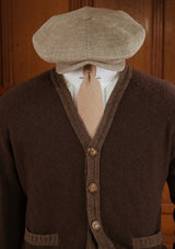 Fawcett Lambs Wool Cardigan - Hazelnut